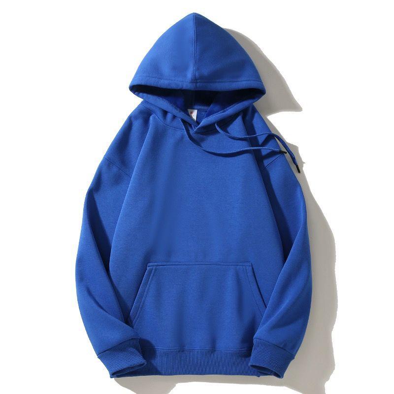 Spring Solid Color Thick Hooded Sweater Solid Color Retro Casual Hoodie for Men and Women