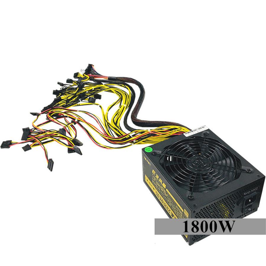 1800W Mining Modular Power Supply For Coin Mining Eight Graphic Cards