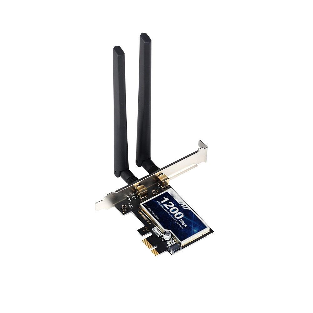 1200Mbps PCI-E WiFi Card 2.4G/5GHz Network Adapter Wireless Bluetooth Desktop PC