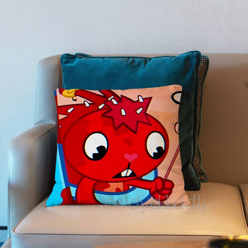 Flaky HTF Happy Tree Friends Pillowcases Cute Funny Pillow Case For Wedding Party Home Decor Comfy Pillow Cover
