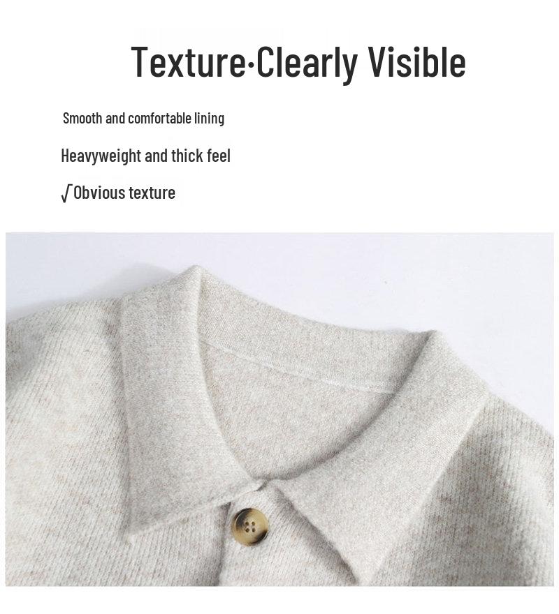 Autumn Lapel Pullover Knit Sweater