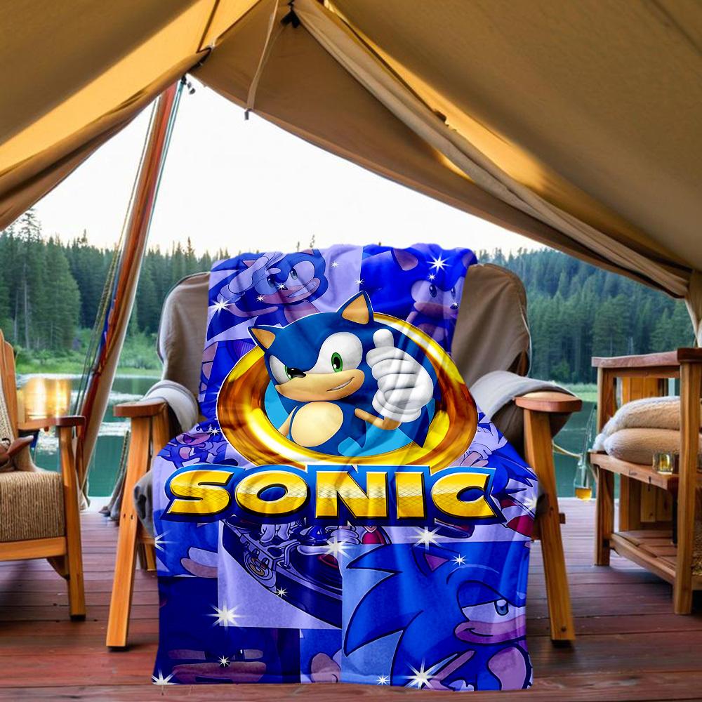 

Sonic Adventure Outdoor Flannel Throw Blanket - HD Printed Lightweight Soft Warm All-Season Blanket for Sofa, Bed, Travel, Camping - Machine Washable 80x120cm(31x47inch)