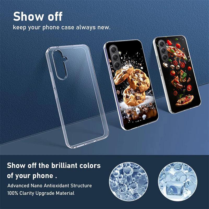 Food Fries Beer Cheese Sushi Cookie Phone Case for Samsung A17 A37 A57 A07 A16 A26 A36 A56 A06 A02S A12 A22 A32 A52S A04S A14 A2