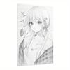 D Flat Metal Sign Anime Girl Sketch Floral Aesthetic Wall Art Home Decor Cafe Gift