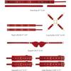 6PCS BDSM Bondage Restraints Kit, Adjustable Handcuffs Ankle Cuffs Thigh Cuffs Blindfold Waist Strap Cross Strap, Soft Comfortable Bondage Set for