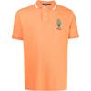 Polo SS22 Color Block Single-Breasted Straight Fit Casual Short Sleeve Polo Shirt Men Tops Orange 710867573-002