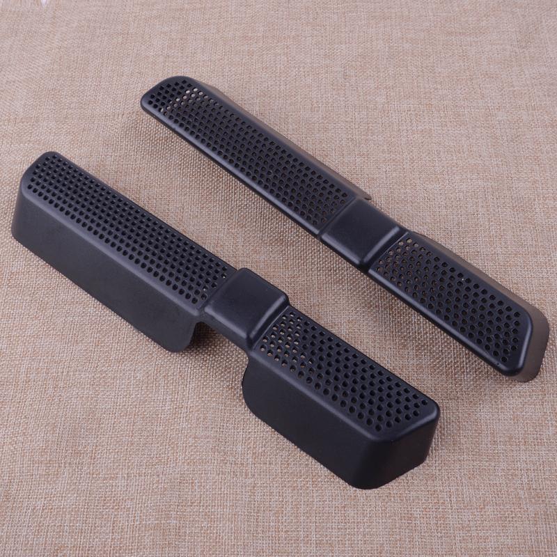 2pcs Black Rear Seat Air Condition Vent Outlet Dust Protector Cover Trim Fit For VW Tiguan 2017 2018