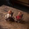 Charming Zen Buddha Tea Pet Ornament with Rocking Chair Incense Burner for Tea Table Accessories