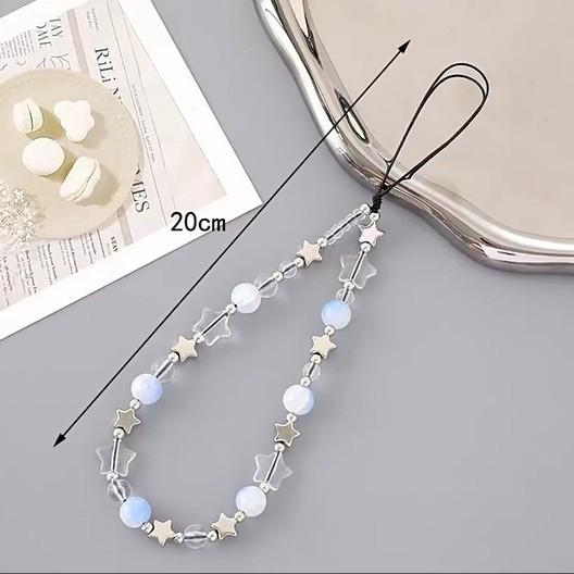 

Crystal Beaded Star Phone Pendant INS Korea Lanyard Rope Cord Wristband Keychain Hanging Chain