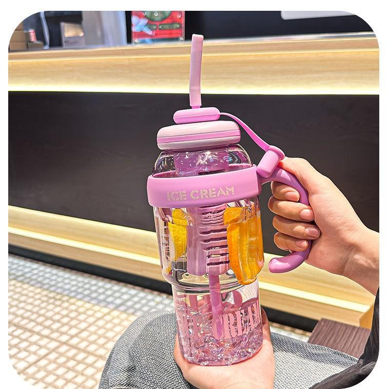 Large Capacity Sports Water Bottle Summer Drinking Water Cup Outdoor Travel Portable Gym Fitness Water Cup