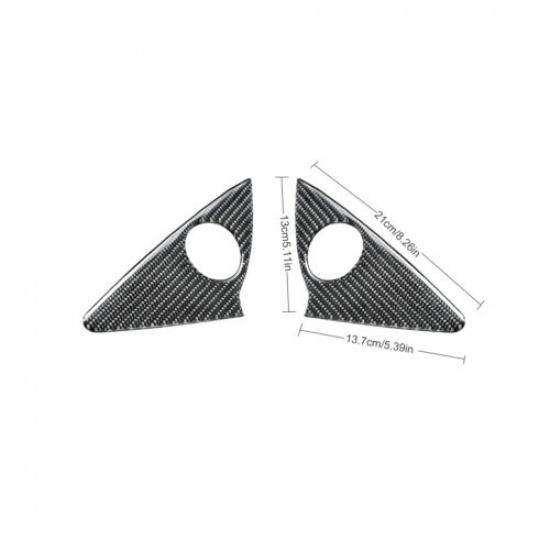 2Pcs For BMW Z4 E85 2003-08 Carbon Fiber Interior Side Tweeter Accent Cover Trim