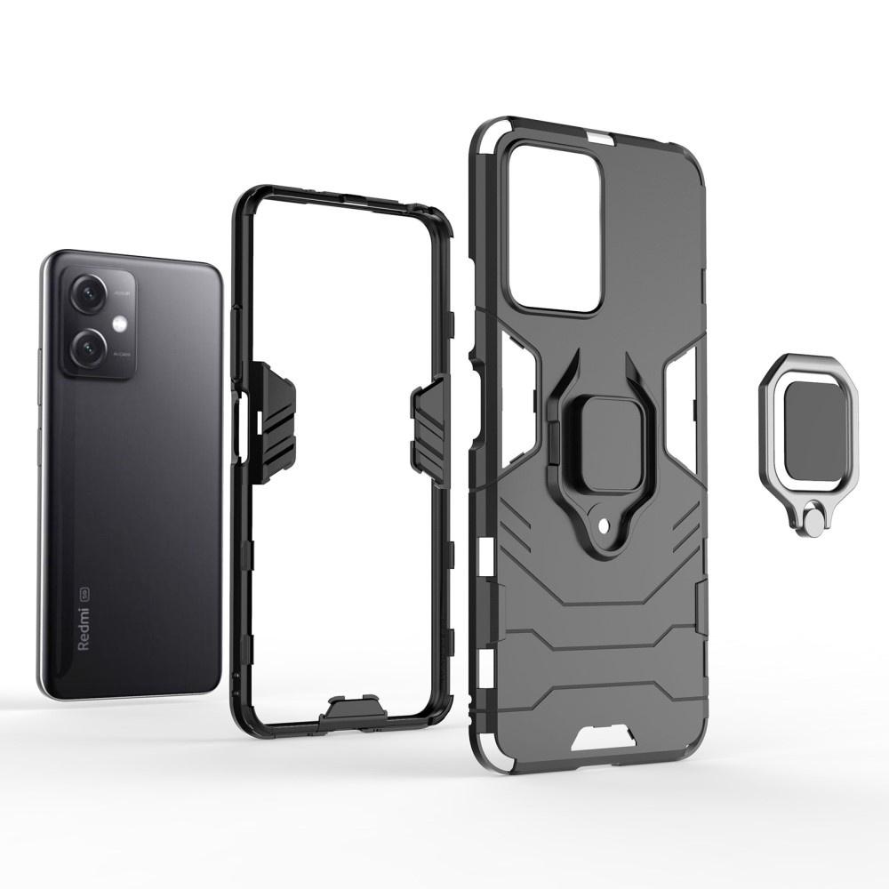 Case for Xiaomi Redmi Note 12 5G / POCO X5 5G, Kickstand Ring, black