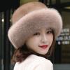 Plüschkrempe, warme Fischermütze, solide, verdickte Kunstpelzmütze aus weichem Nerzfell