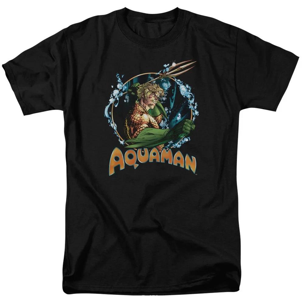 Comics Justice League AquaUnisex Ruler Of The Seas Black TShirt S