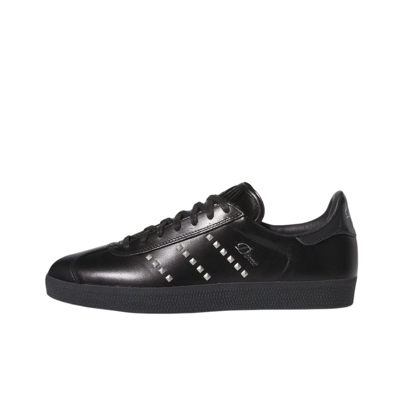Dime x adidas Gazelle ADV Черный Серебристый Металлик Шипы Мужские Кроссовки Основной Черный Карбон IH2946 36