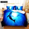 Bedding Set Fish Sea Turtle Duvet Cover Jellyfish Seashell Starfish Microfiber Marine Theme Quilt Cover Twin Full For Kid Adult