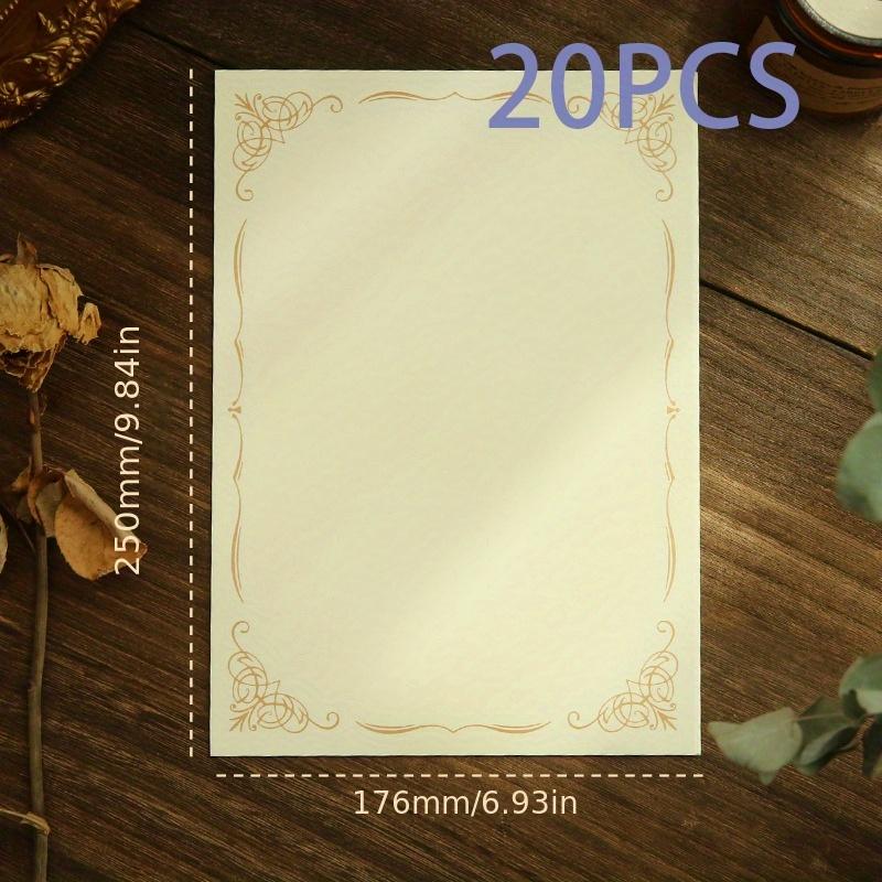 20Pcs Retro European Literary Letter Paper, Creative Letter Signature B5 Handwritten Love Letter Confession Romantic Confession Couple Gifts 20 Pieces