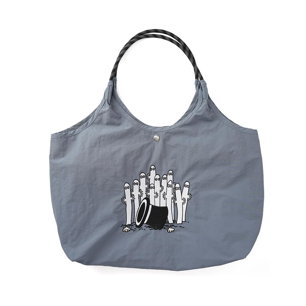 

[Moomin] Embroidered Tote 15L RMPK-01 AshBlue