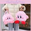 Plush Kirby Star Portable Tote Handbag Clutch Large Capacity Bento Lunch Bag
