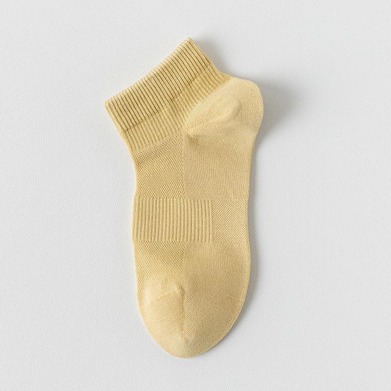 Women's Summer Thin Sweat Absorbing Breathable Mesh Breathable Deodorant Short Cotton Socks