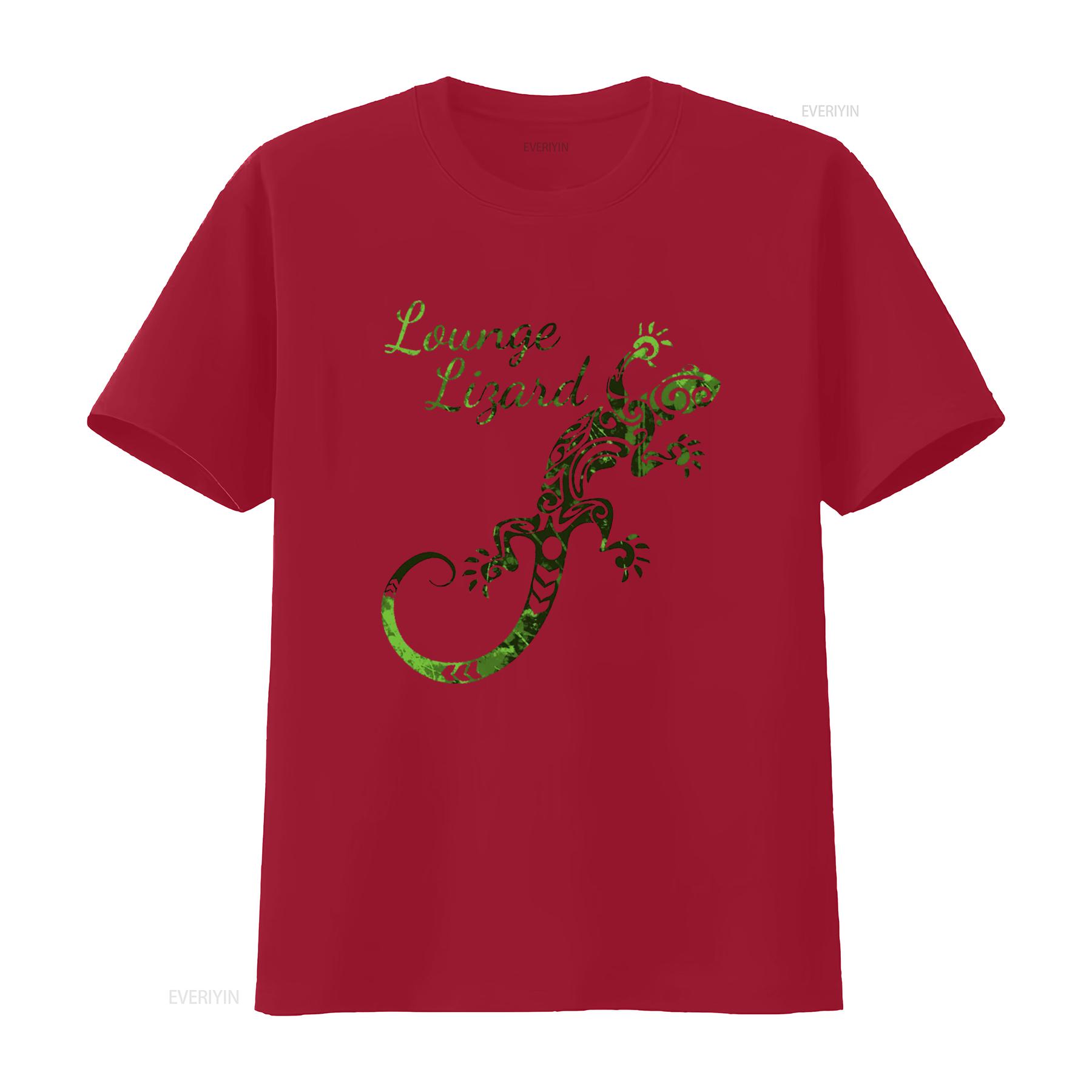 Green Lounge Lizard Gecko Iguana T Shirt Stylish and Unique Design for All vintage Washed Casual homme Soft streetwear fashion S