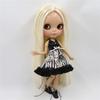 ICY DBS Blyth Puppe Joint Body Blassblond Mix Weißes Haar 30cm 1/6 BJD Spielzeug Super Schwarze Haut Tan Haut Glänzendes Gesicht Anime Mädchen Geschenk