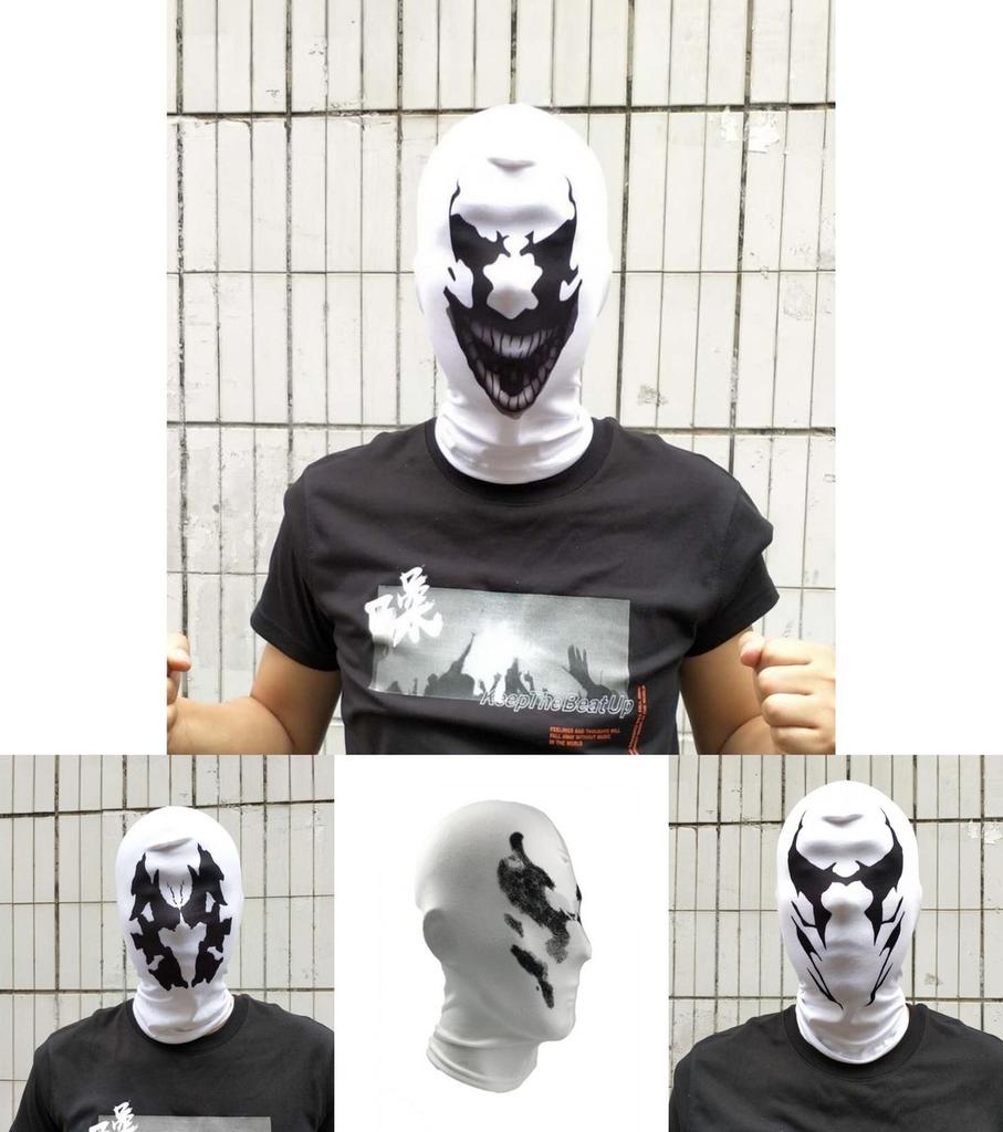 Rorschach Face Mask From Watchmen Unique Design Comfortable Breathable Fabric For Cosplay