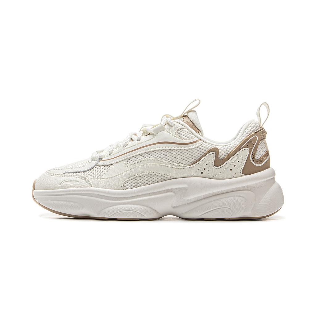 Li Ning Milk Coconut Versatile Retro Thick Sole Fashion Trend Shock Absorption Non-Slip Wear-Resistant Support Low-Top Casual Shoes AGCV130-4