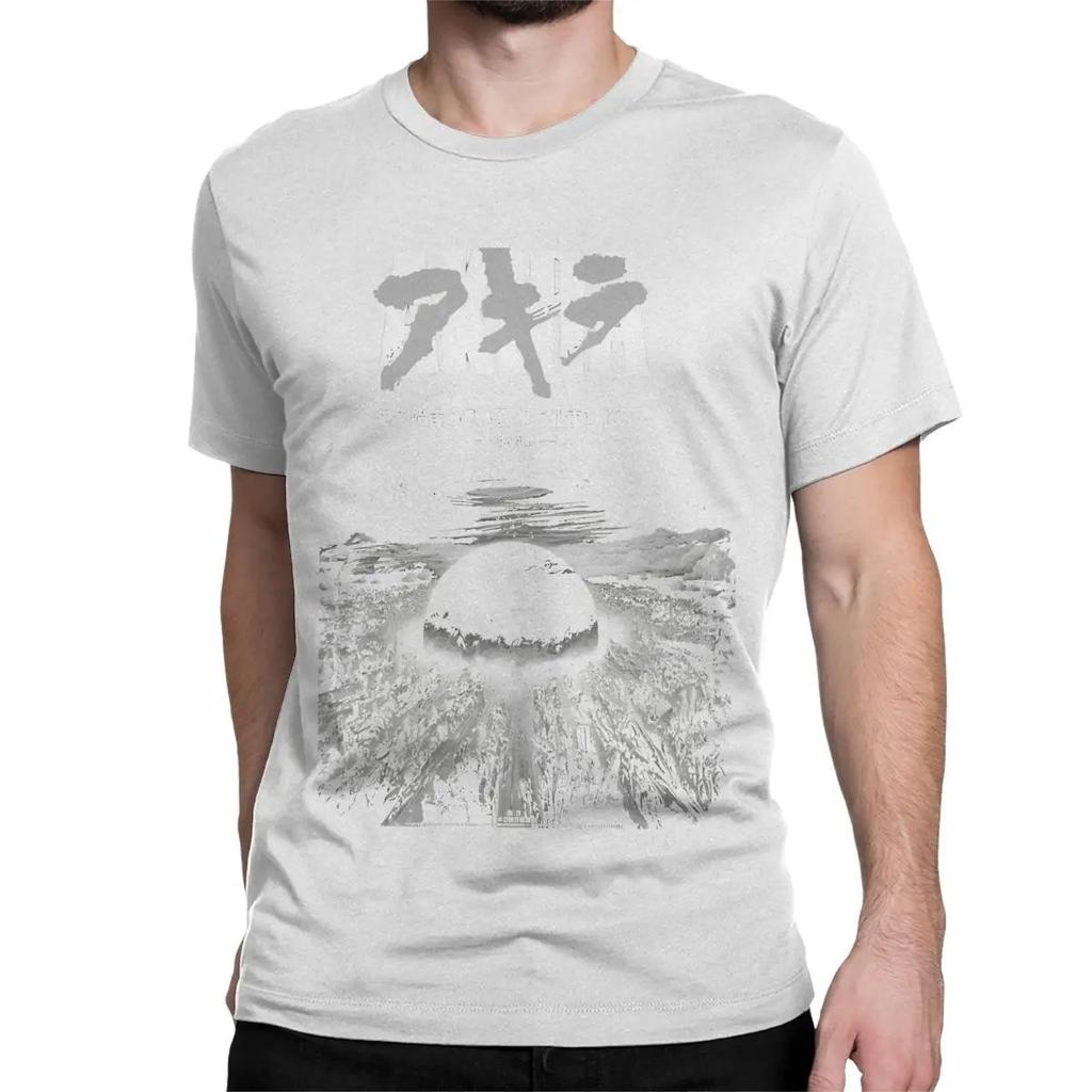 Streetwear Vintage Tričko Akira 1989 Anime Film Japonsko Pánské Černé Oversized Krátký Rukáv Bavlna Nadměrná Velikost Harajuku Ležérní Unisex