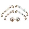 DRELD Vintage Rural Ceramic Drawer Cupboard Door Furniture Handles Cabinet Handles and Knobs Dresser Kitchen Pull +M4x25mm Screw