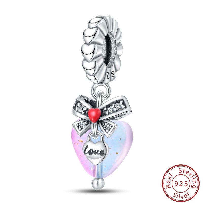 Copper Sincere Emotions Multiple Styles Heart-Shaped Romantic Charms Beads 3Mm Diy Fine Jewelry Making