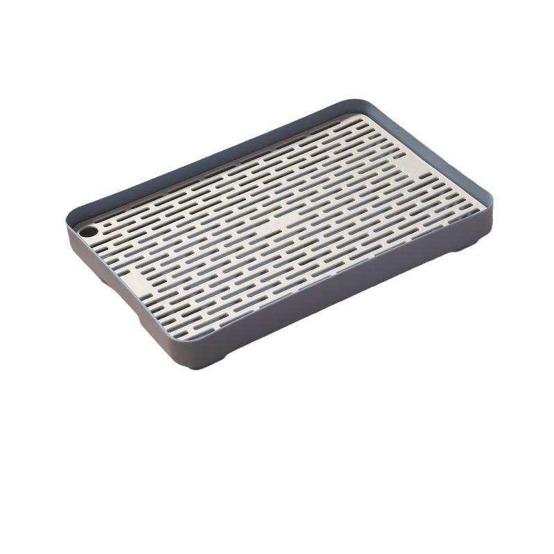 Double-Layer Kitchen Draining Tray - Tea Cup & Chopsticks Holder