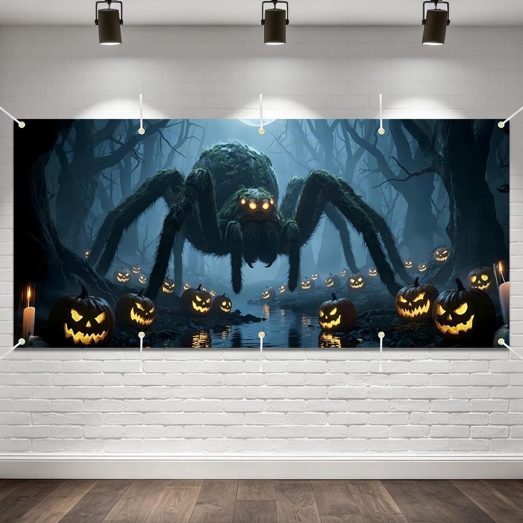 Halloween Garage Door Cover 13x6 FT, Garage Door Halloween Cover