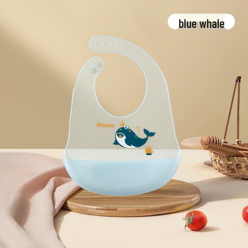 Lightweight Waterproof Silicone Bib for Babies - Dribble & Food Protection