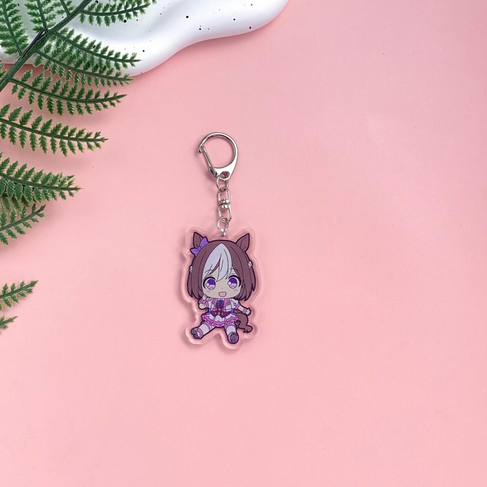 1/15 Stück Anime Figuren Pretty Derby Acryl Schlüsselanhänger Niedlicher Rucksack Anhänger Lustige Tasche Charms Zubehör Dekoration Feiertagsgeschenke