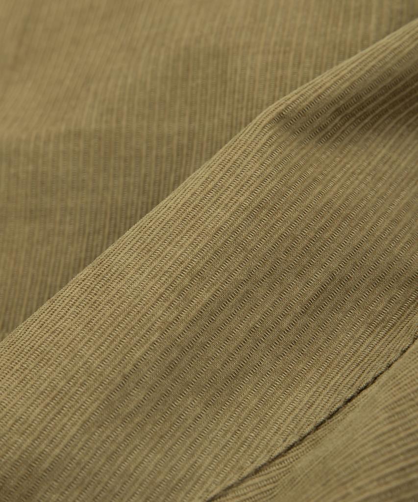 COTTON BELL Corduroy Cinch-Back Pants - Khaki