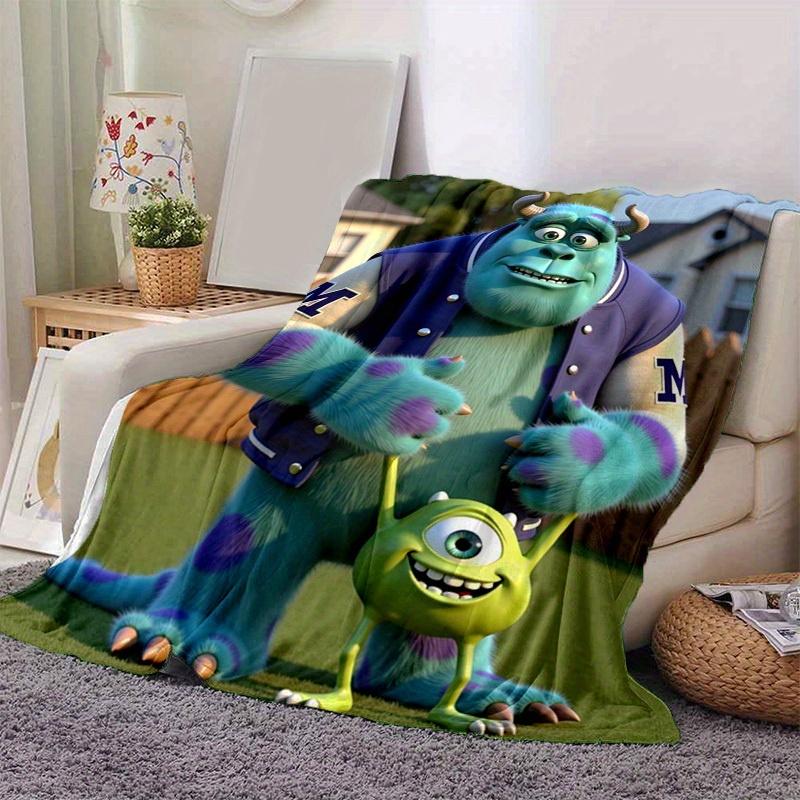 1pc, Monster Inc. Inspired Plush Blanket, Soft and Cozy for All Seasons, Blanket, Versatile & Cozy for Bedroom, Living Room, Travel, Camping, Car Blan