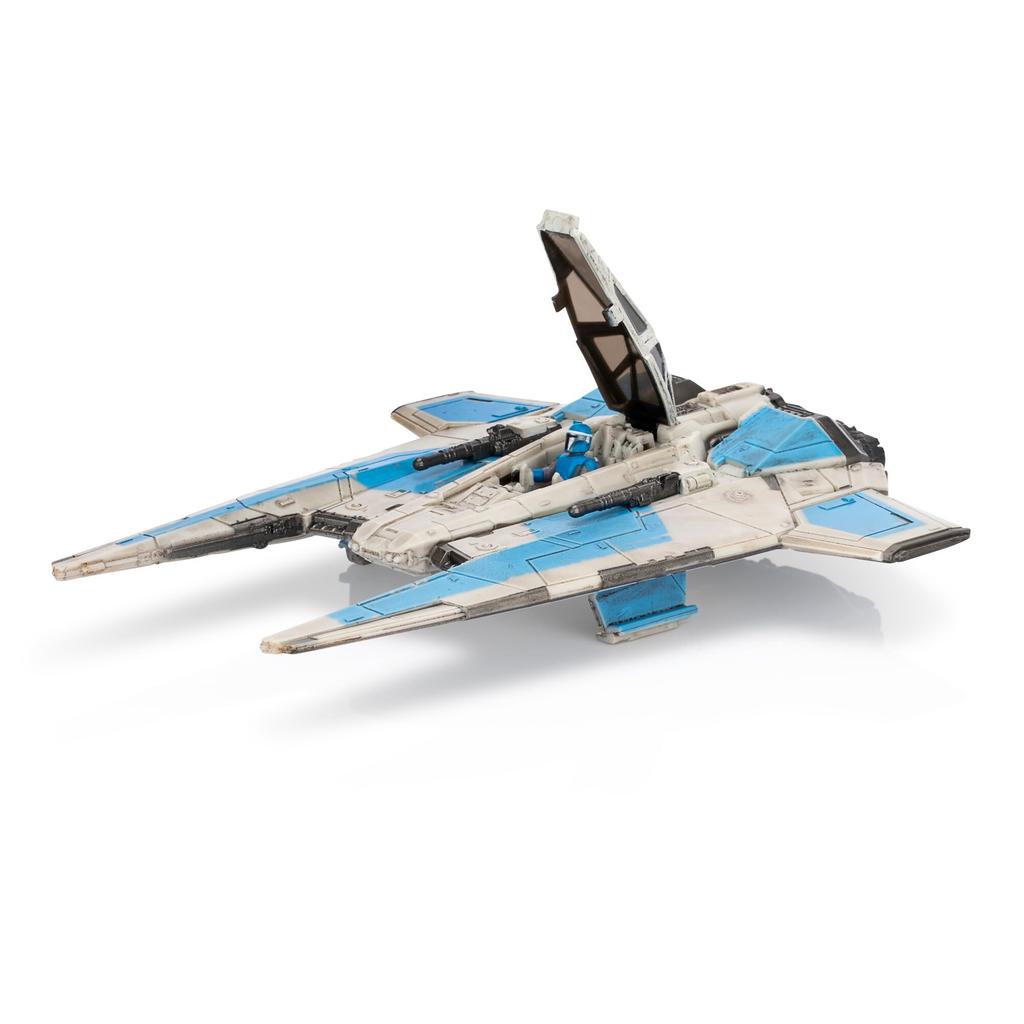 Star Wars Micro Galaxy Squadron Tusk Fighter Vehicle with Microfigure Accessory - 5-inch 1-inch