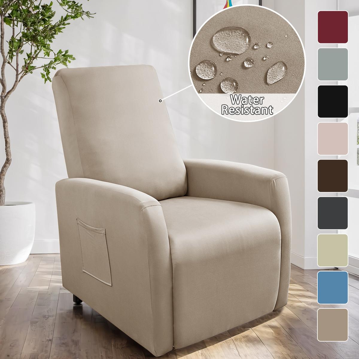 

Water Resist Buffalo Milk Silk Compact Chivas Sofa Cover Elastic Solid Color Chivas Electric Sofa Cover Lounge Chair Case 45*60 cm