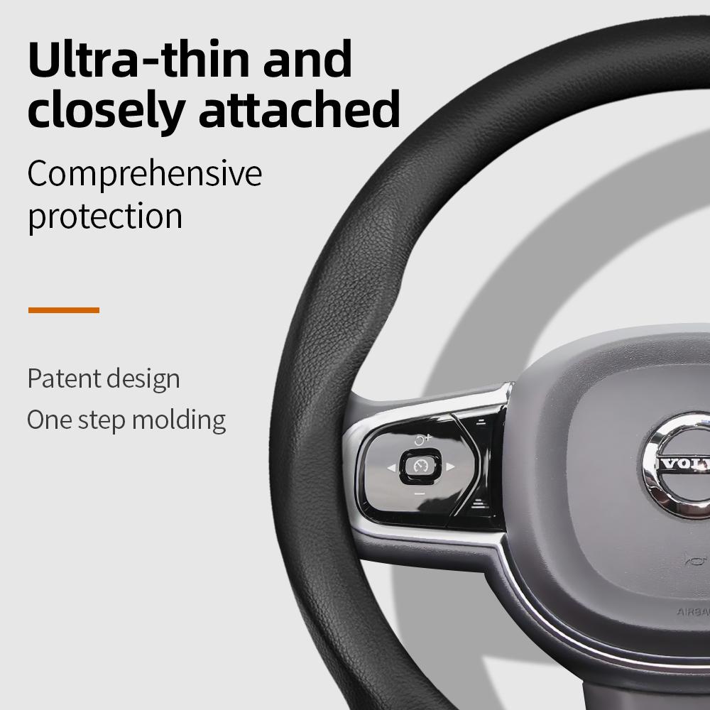 Suitable for Volvo Ultra-Thin Breathable Leather Steering Wheel Cover Suitable for V40 V70 S60 C30 S40 S90 Xc90 Xc70 Xc60 2009 2010 Fh Ex30 S8