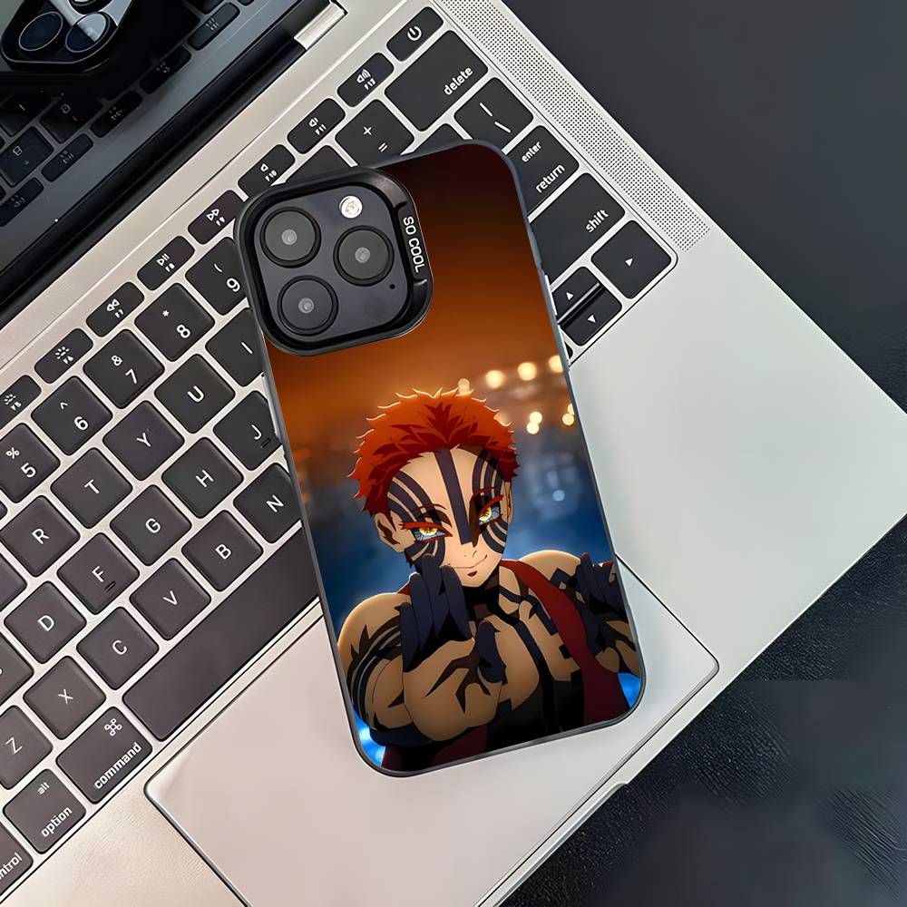 Anime A-Akaza Phone Case For iPhone 17,16,15,14,13,12,11,Pro,XS,Max,Plus,Mini,SE Black Candy Matte Shockproof Cover