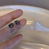 Dongdaemun Rose Flower Stud Earrings: High-End Fairy Design, Versatile Summer Accessory for Women