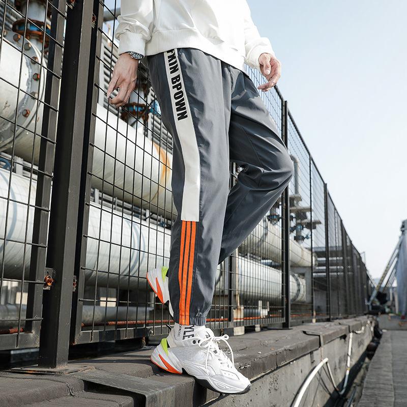 Men  Hip Hop Cargo Pants Harem Pants Color Block Casual Man Sweatpants Streetwear LooseMens Sports Pants