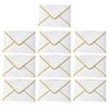 10Pcs Hot Stamping Envelope Golden Border Blanks V-Flap Design Envelope Greeting Cards Invitations Notes Envelopes
