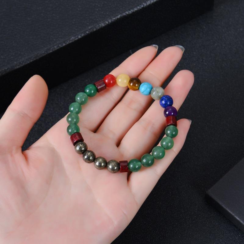 Natural Stone Bracelets Women Healing Amethyst Zircon 7 Chakra Beads Bangles Yoga Stone Gift for Couple Items  Gift