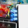 Quiet Cooler Fan 5500RPM Cooling Fan LED Light Efficient Cooling System with 3 Fans for Playstation 5 Disc&Digital Edition