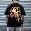 Mens Oversized Anime Graphic Tee Loose Fit Japanese Streetwear Casual T-Shirt