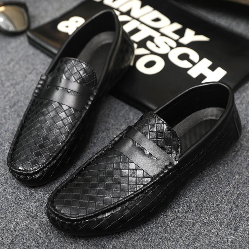 Fashion Genuine Leather Luxury Brand Italian Men Loafers MenCasual Shoes Breathable Slip On Men Driving Shoes  Moccasins Chaussure Homme