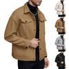 Autumn and Winter Lapel Woolen Men's Jacket Casual Sports Business Jacket