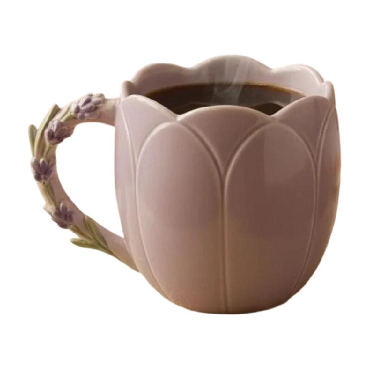 

Handmade Painted Resin Beverage Cup Dishwasher Safe Mug With Ergonomic Handle For Milk Juice Cocktails Serving